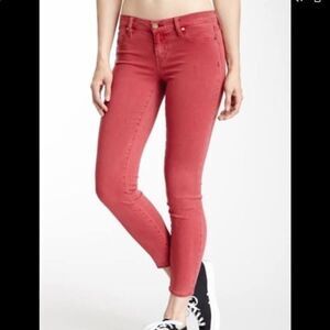Genetic Shane Denim Red Skinny Crop Jeans Sz 28‎